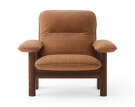 Brasilia Lounge Chair, Dunes camel/dark stained oak