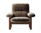 Brasilia Lounge Chair, Sheepskin sahara/walnut