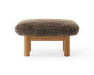 Brasilia Ottoman, Sheepskin root/natural oak