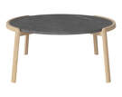 Mix Coffee Table Ø94, white oiled oak/pietra grey marble