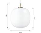 VL 45 Radiohus Pendant Ø370, white opal