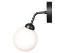 Apiales Wall Lamp, satin black/opal