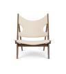 Knitting Lounge Chair Textile, walnut/Logan Jasmine