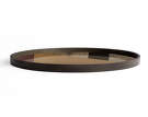 Angle Glass Tray Round XL, bronze