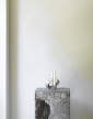 Crooked Candlestick Two Aluminium, warm grey