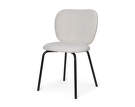 Rico Side Chair Soft Bouclé, off-white/black