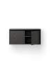 Wall Shelf 1900 Cabinet Low w. Doors, black ash/black