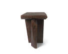 Silva Piece Stool, dark stained mango wood