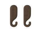 Nob Wall Hook 8.5 cm, set of 2, dark oiled oak