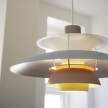 PH 5 Pendant Lamp, pastels oyster blue rose