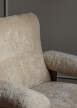 Brasilia Lounge Chair, Sheepskin nature/dark stained oak