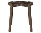 Mix Coffee Table Ø46, dark oiled oak/brown marble