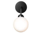 Apiales Wall Lamp, satin black/opal