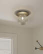 Liila 1 Wall/Ceiling Light Large, nordic gold/optic clear