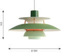 PH 5 Mini Pendant Lamp, hues of green