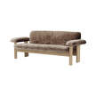 Brasilia Sofa, Sheepskin sahara/natural oak