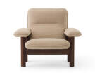 Brasilia Lounge Chair, Bouclé 02/walnut