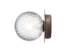 Liila 1 Wall/Ceiling Light Small, dark bronze/optic clear