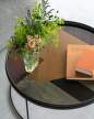 Angle Glass Tray Round XL, bronze