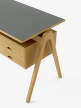 Daystak Desk RD3 with drawers, beech/Verde Comodoro