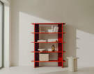 Hes Bookcase, tomato red