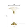 PH 3/2 Table Lamp, brass metallised