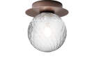 Liila 1 Wall/Ceiling Light Small, dark bronze/optic clear