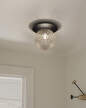 Liila 1 Wall/Ceiling Light Large, black/optic clear