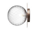 Liila 1 Wall/Ceiling Light Large, dark bronze/optic clear