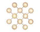 Liila 12 Wall/Ceiling Light, nordic gold/optic clear