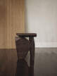 Silva Piece Stool, dark stained mango wood