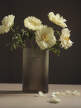 Ridge Vase, taupe frosted glass