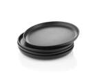 Nordic Kitchen Plate 25 cm, set of 4, black