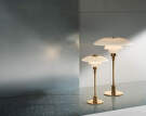 PH 3/2 Table Lamp, brass metallised