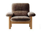 Brasilia Lounge Chair, Sheepskin sahara/natural oak