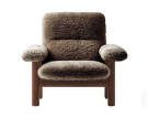 Brasilia Lounge Chair, Sheepskin sahara/dark stained oak