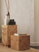 Burl Cube Side Table, natural