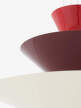 Gio Chandelier, vermilion red/dark burgundy/ecru white