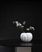 Bloom Vase Petit, bone white