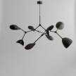 Stingray Chandelier, burned black