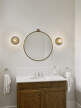 Liila 1 Wall/Ceiling Light Small, dark bronze/optic clear