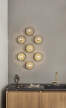 Liila 7 Wall/Ceiling Light, nordic gold/optic clear