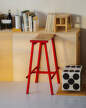 Taburete 8 Bar Stool High, signal red