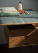 Daystak Desk RD3 with drawers, beech/Verde Comodoro