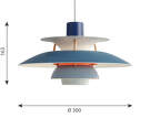 PH 5 Mini Pendant Lamp, hues of blue