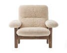 Brasilia Lounge Chair, Sheepskin nature/walnut