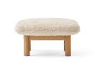 Brasilia Ottoman, Sheepskin nature/natural oak