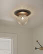 Liila 1 Wall/Ceiling Light Large, dark bronze/optic clear