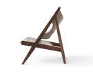 Knitting Lounge Chair Leather, dark oak/Dakar 0311