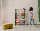 Hes Bookcase, pebble grey